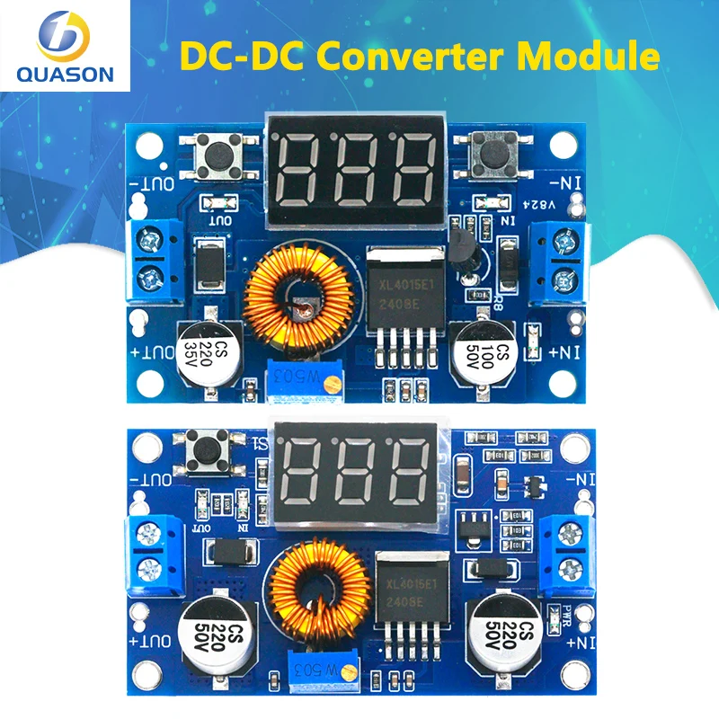 1PCS 5A 75W XL4015 DC-DC Converter Adjustable Step-Down Module 4.0-38V to 1.25V-36V DIY Adjustable Power Supply