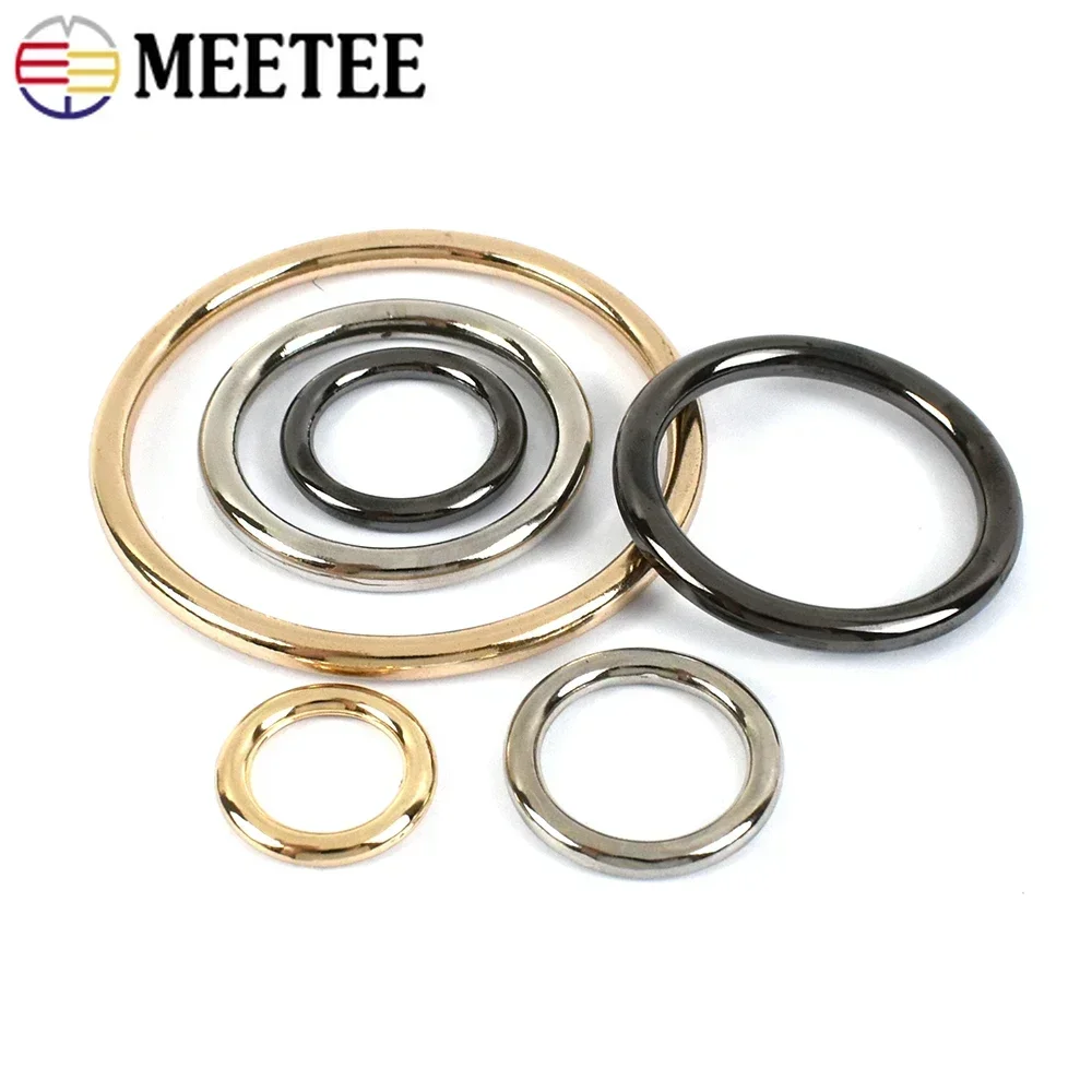 10/20Pcs 15-70mm O Rings Metal Buckles for Bag Belt Buckle Strap Circle Hook Side Hanger Ring Clasp DIY Leather Accessories