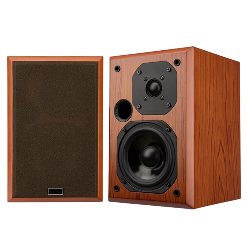 5 Inch HiFi Bookshelf Speaker 4ohm Passive High Fidelity Wooden Desktop Speakers 10W-50W Sound Box Audio  For Home Theater Gamer