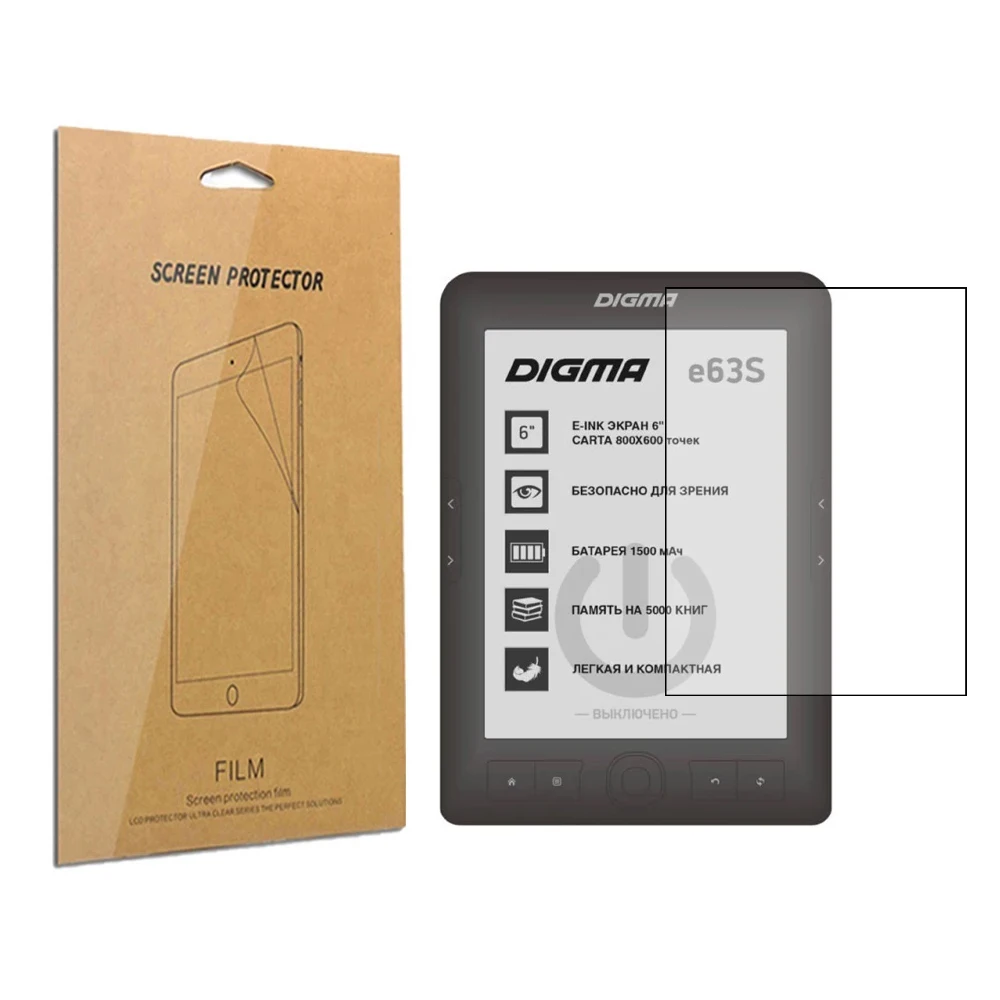 LCD Screen Protector Guard Cover Shield Anti-Scratch Film for Digma R63s R63sdg E63s E63sdg eReader Accessories