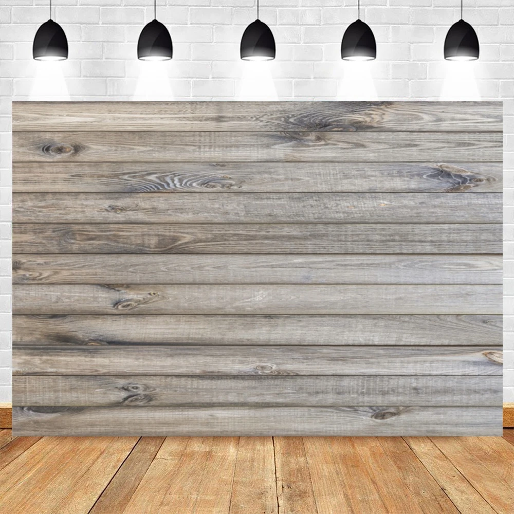 Vintage Wood Backdrop Retro Rustic Brown White Gray Wooden Floor Backdground for Photography Kids Adult Photobooth Studio Props