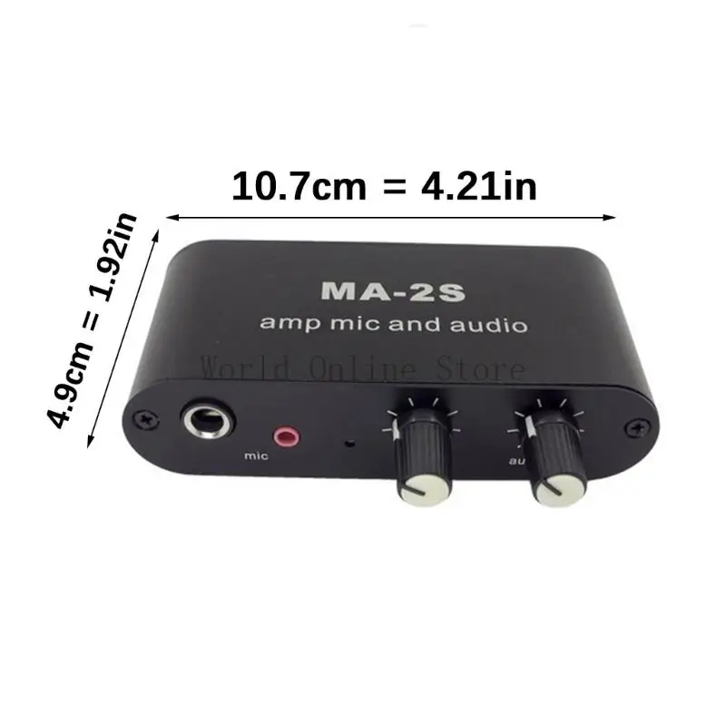MA2S Multiple Output Sound -versterker voor dynamische condensor MICS Aluminium Case 87HC