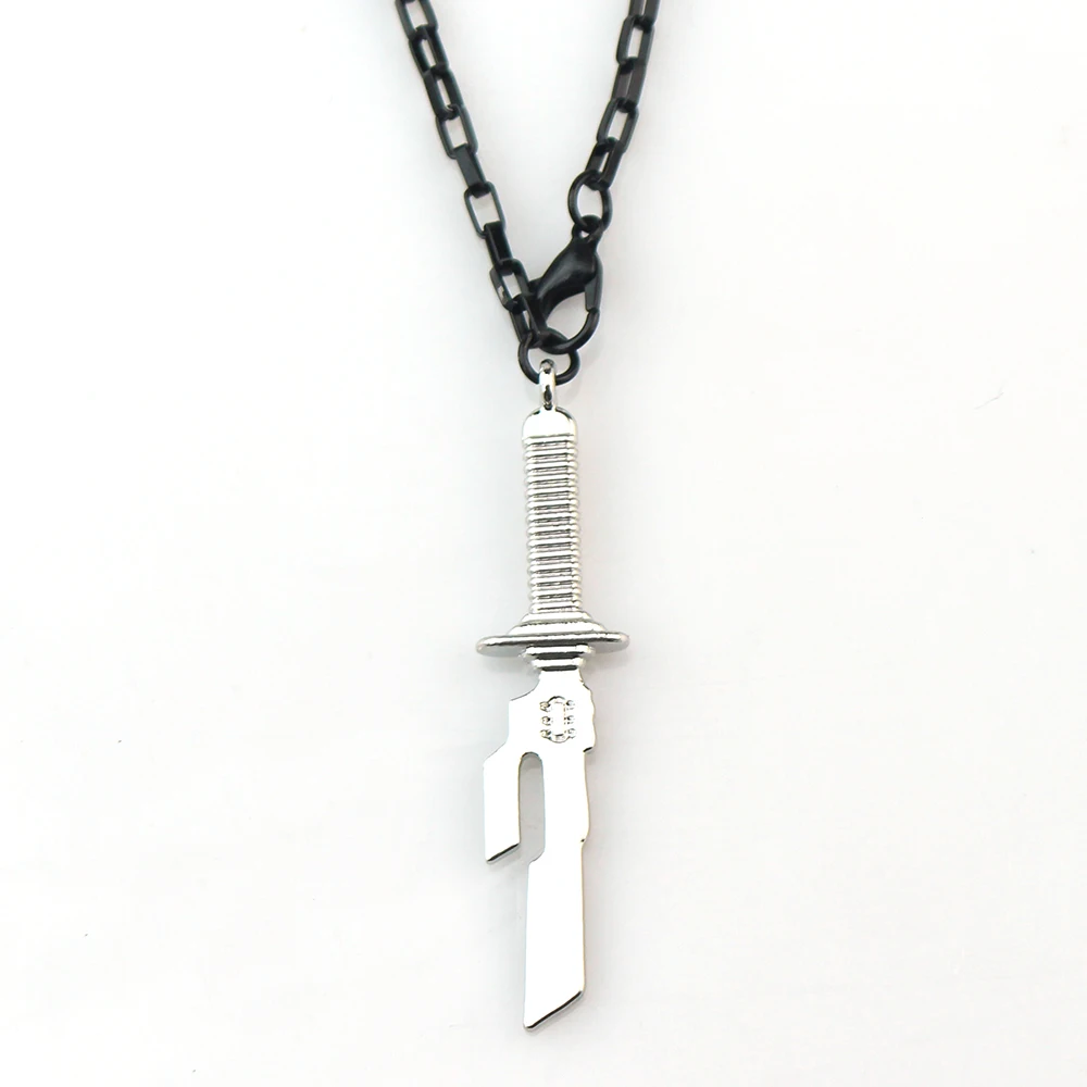 Anime Jujutsu Kaisen Fushiguro Toji Schwert-Halskette, Tianrispeil-Messer-Anhänger, Cosplay-Halsketten für Unisex, Choker-Schmuck – Detail 6