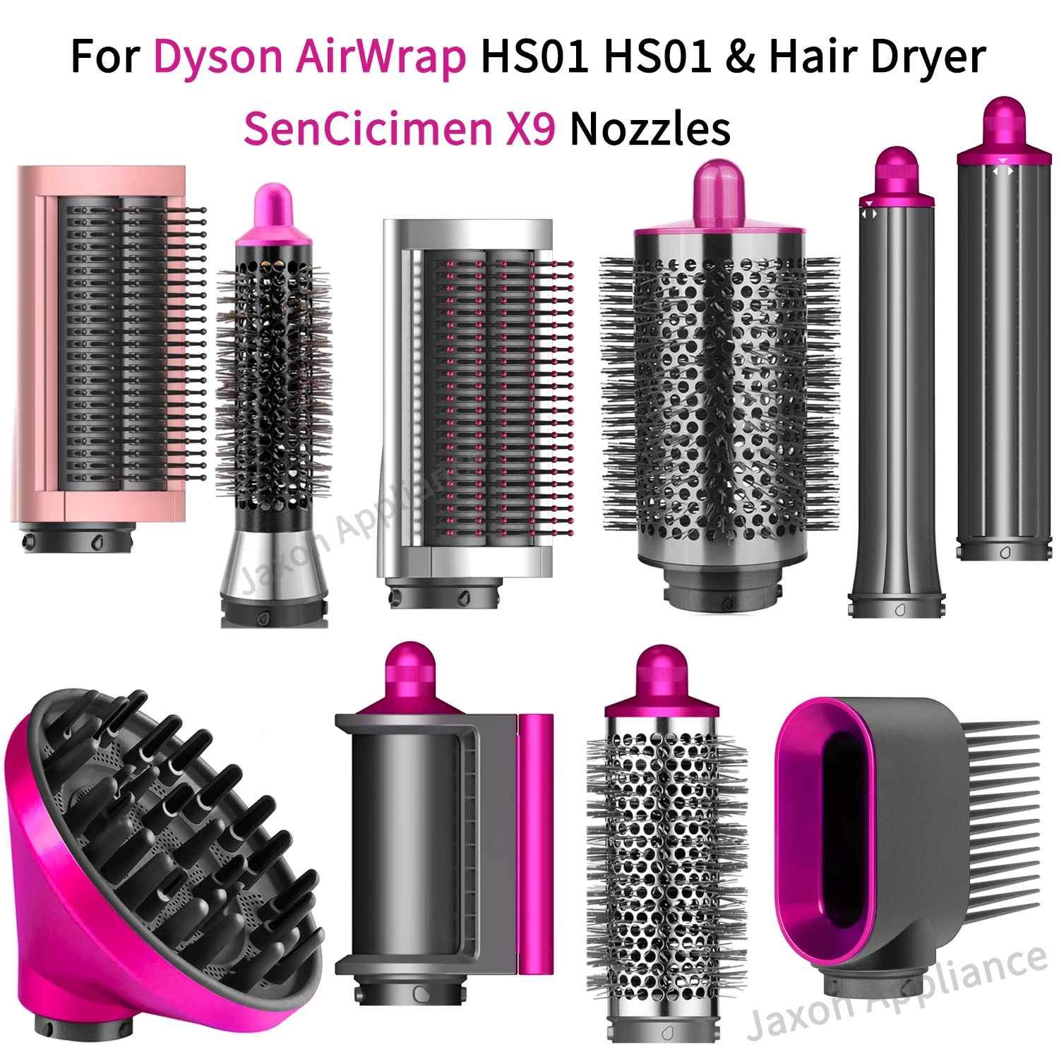 Hair Styler Nozzle Auto Curling For Dyson Airwrap HS01 HS05 Sencicimen X9 Hair Dryer Accessories Multi Hair Curler Cylinder Comb