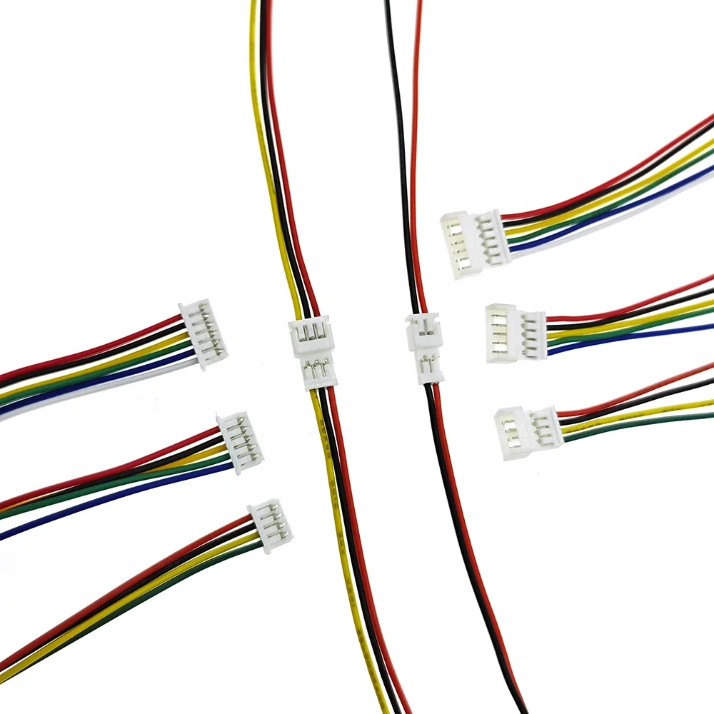 10Pairs JST1.25 Mannelijke Vrouwelijke Draad Connector Pitch1.25mm 2 3 4 5 6P JST Plug Jack Terminal Kabel Connector Lengte 10CM