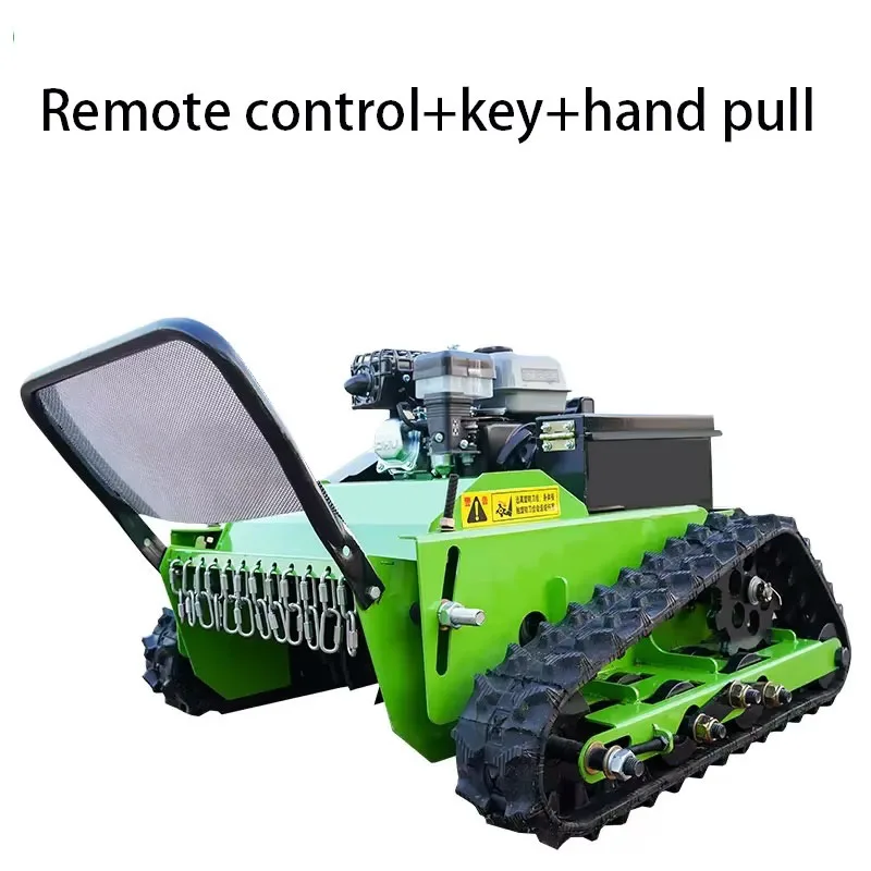 

Fully automatic Remote control lawn mower, orchard grass stones crusher, swing blade multifunctional garden lawn mower,