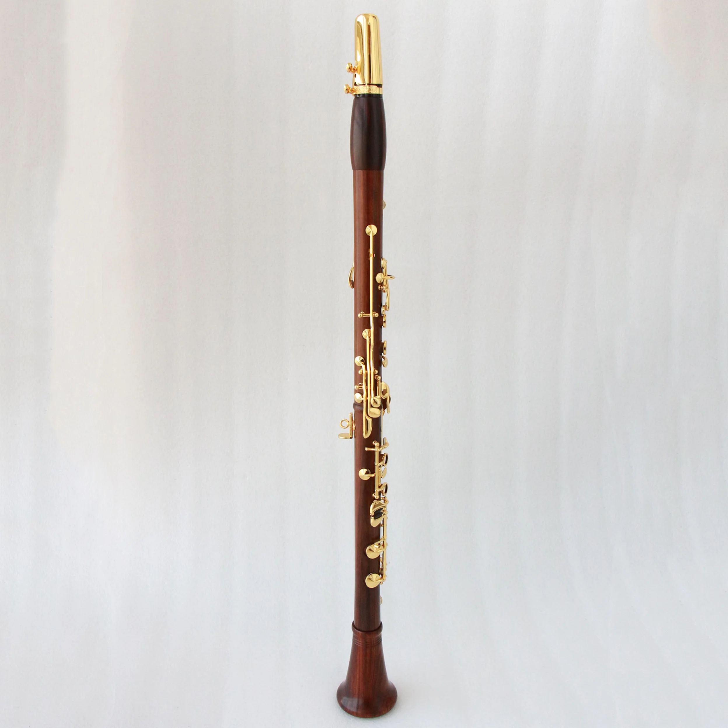 Clarinete de palisandro de buena calidad, sistema alemán, 18 teclas, instrumento musical profesional, llave dorada