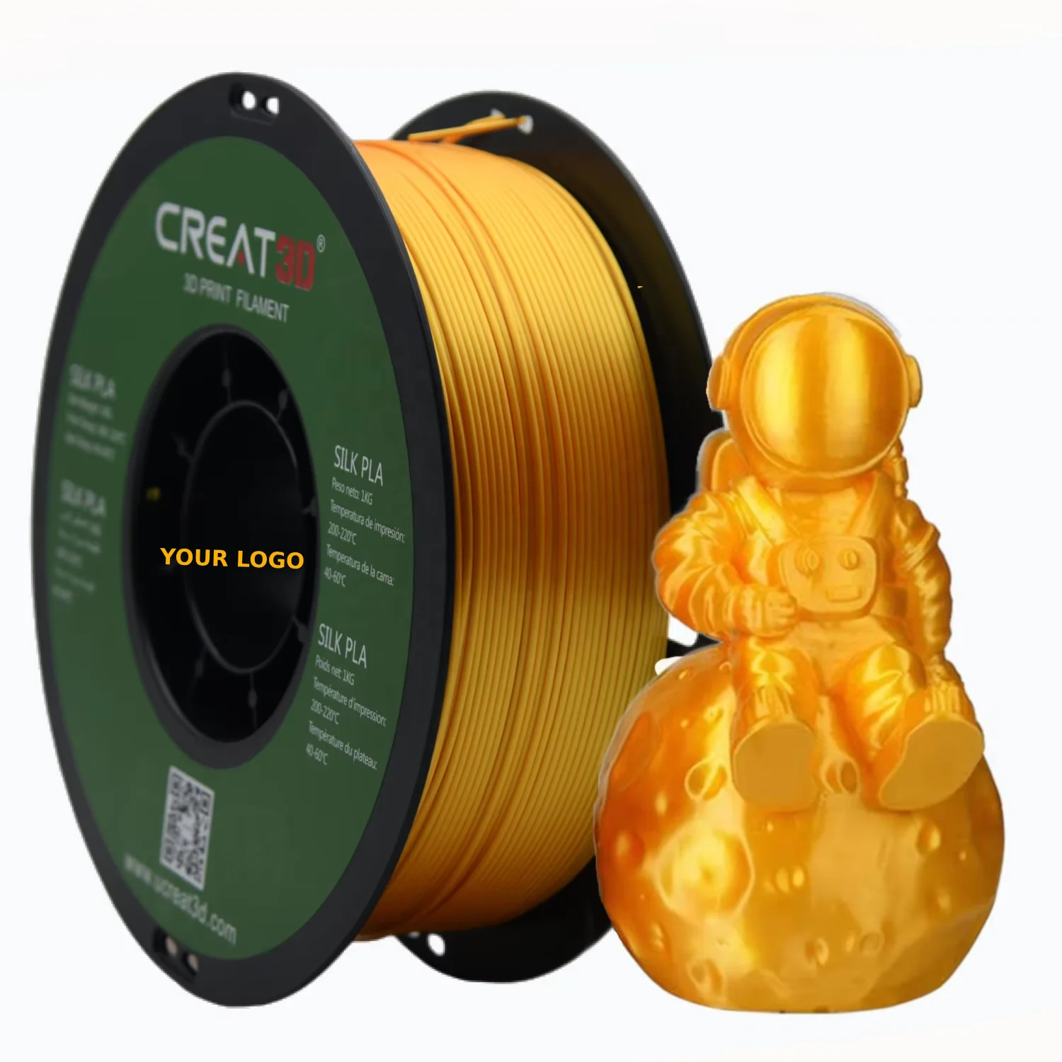 

Creat3D Wholesale Silk PLA 3D Printing Filament 1.75mm 1kg/spool Shiny Silk Like PLA 3D Printer Filament