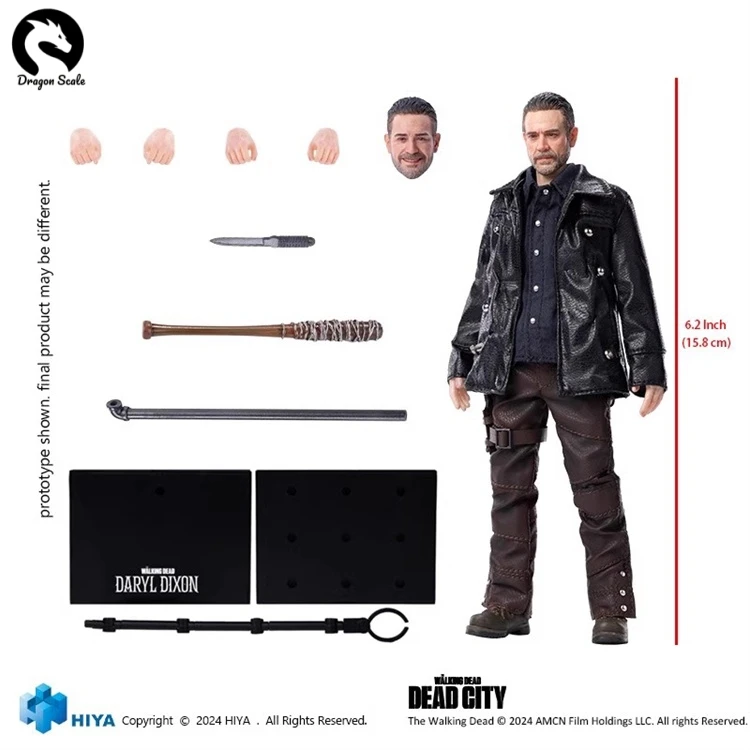 

In Stock Original HIYA 1/12 Action Figure Exquisite Super Series The Walking Dead Dead City Negan Action Figure Model Toy Gifts