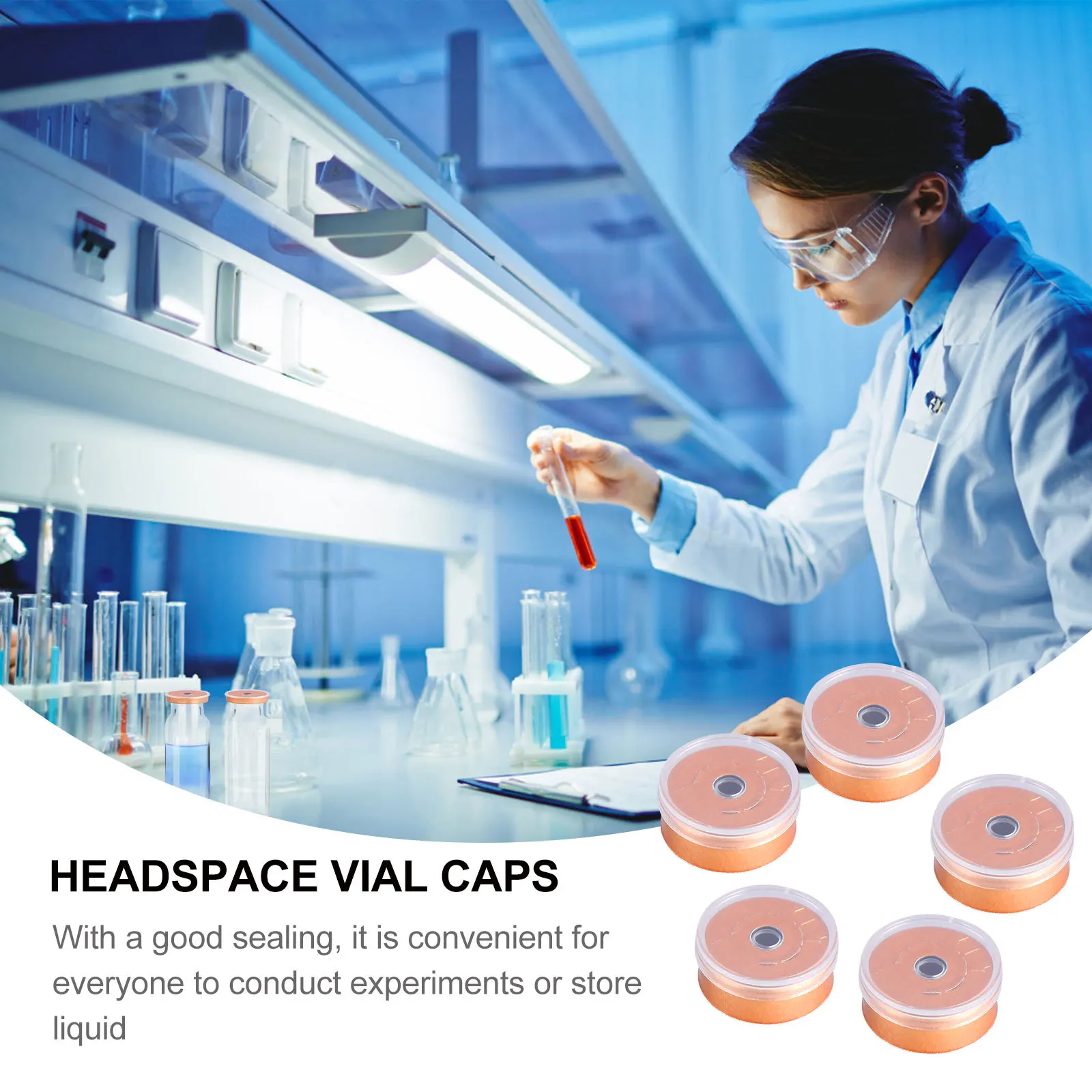 

200pcs Glass Vial Aluminum Caps Off Seals Lids Set High-Quality Leak-Proof Clear Pharmaceutical Caps Environmentally Friendly