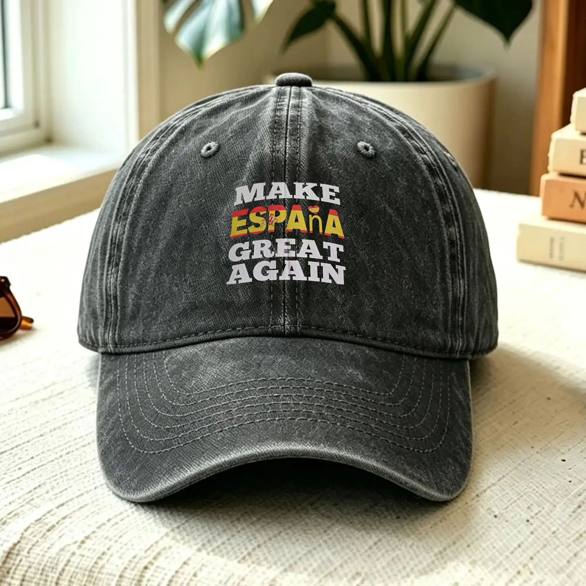 Washed Baseball Cap Espana Make Spain Great Again Summer Hip Hop Hats For Men Adult  y2k Funny Tennis Skate Sun Baseball Caps