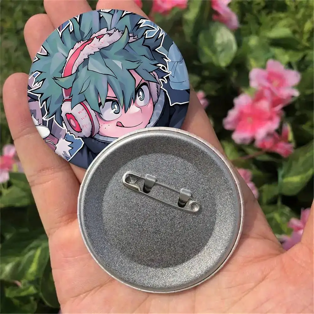 Anime Character I-Izuku K-Katsuki Badges Button Round Creative Pin Brooch Badge Bag Decor Accessories Fans Collect Friends Gifts