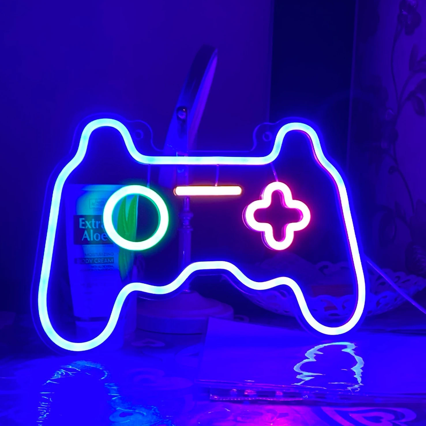 Gamer Neon Sign Neon Controller Sign for Gaming Room Decor Gaming Night Light for Teen Boys Room Decor Gaming Wall decor