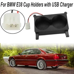 For BMW E38 Cup Holders with USB Charger Cars Interiors Accessories Car Interior Cup Holder Coffee Mug Water Drinks Holders