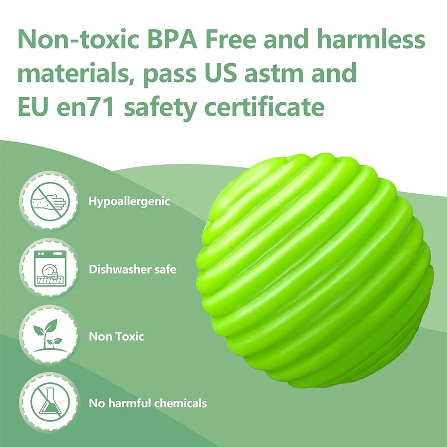 6PCS getextureerde ballen voor babyzintuiglijk spelen 6-12 maanden, activiteit multi-zachte bal, Montessori douchespeelgoed voor peuters 1-3 jaar