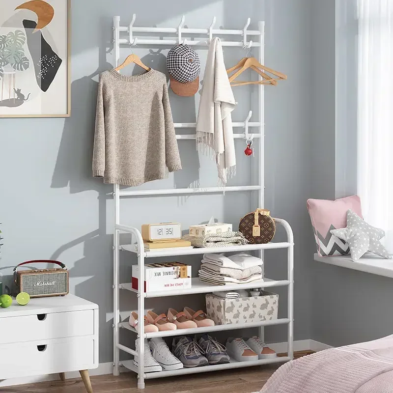 

Hallway Shoe Rack Coat Wall Golden Garment Balcony Entrance Clothes Hanger Bathroom Indoor Display Furniture