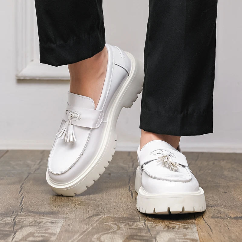 

Quality Handmade Stitching Comfort Interior Travel Leather Shoes Brand Korean Low Cut Business Mens Leather Shoes Casual Loafers