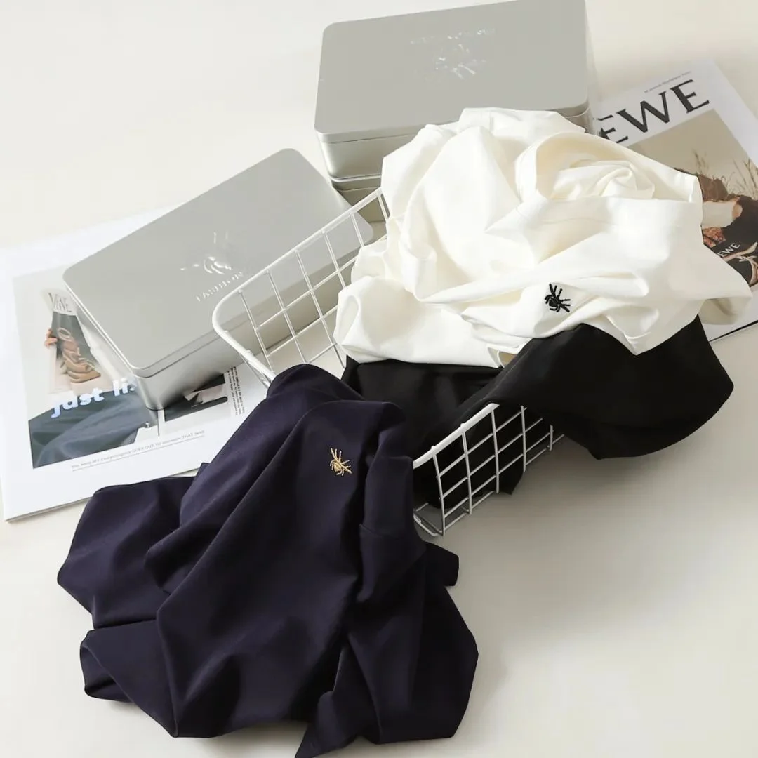 

Ele Simple Sle Men's ort Sve T-irt Gift Box Set Summer Faion Dor Bee Youth ular Slim Fit round Ne