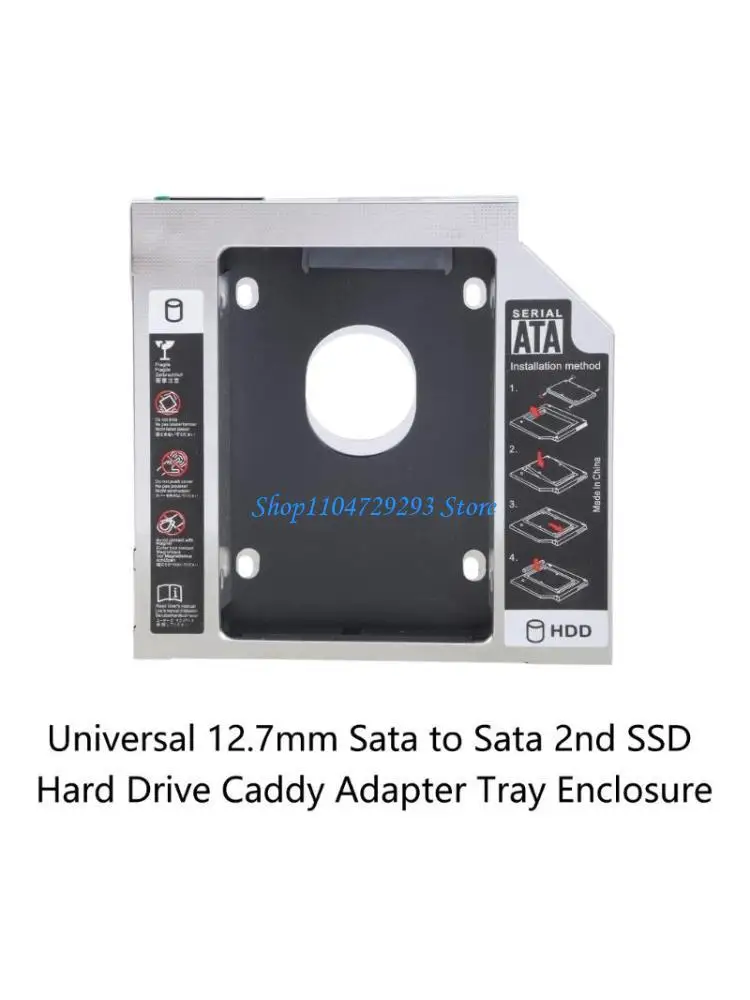 

Y2GD 12.7mm HDD Hard Drive Metal Mounting Bracket Adapter 2.5" Drive Bay for Case Hol