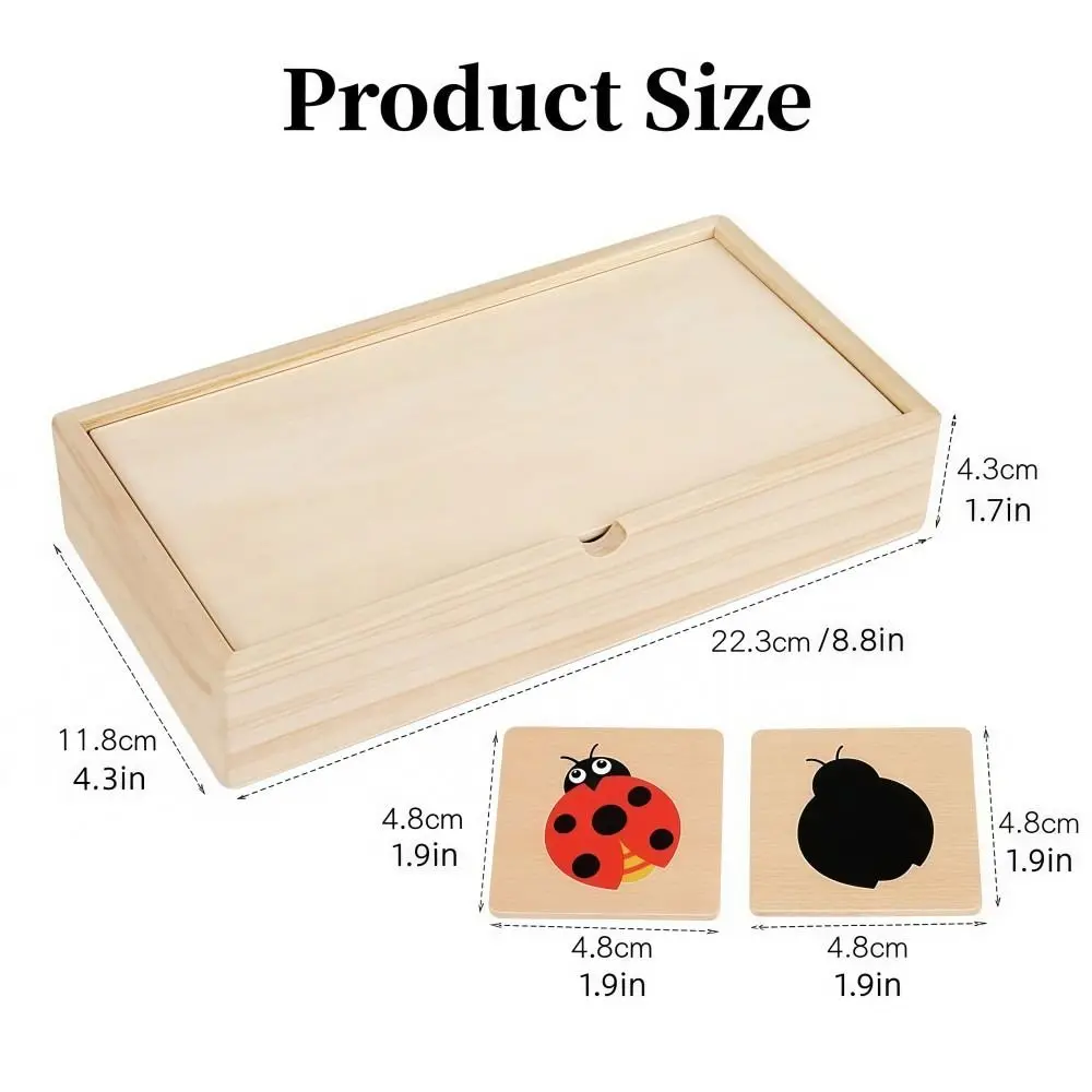 나무 모양 맞추기 퍼즐 동물/과일 모양 몬테소리 그림자 맞추기 퍼즐 게임 내구성 가볍고 휴대 가능