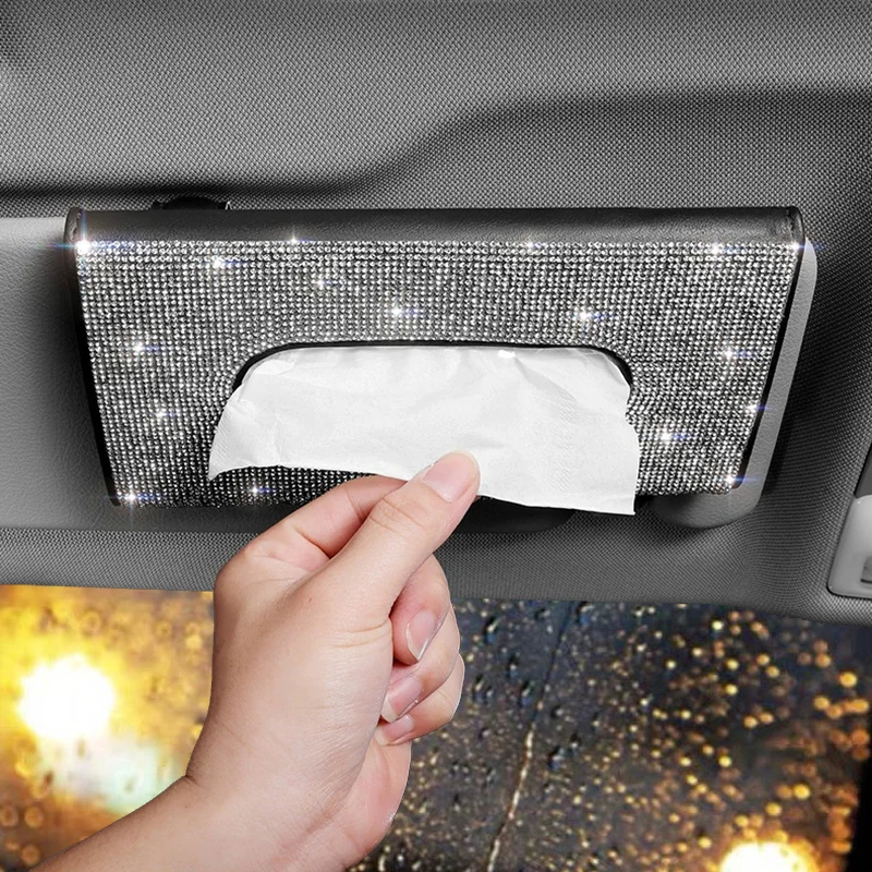 Automotive supplies sun visor paper box car seat back tissue box car hanging sunroof tissue storage box high-end mask box