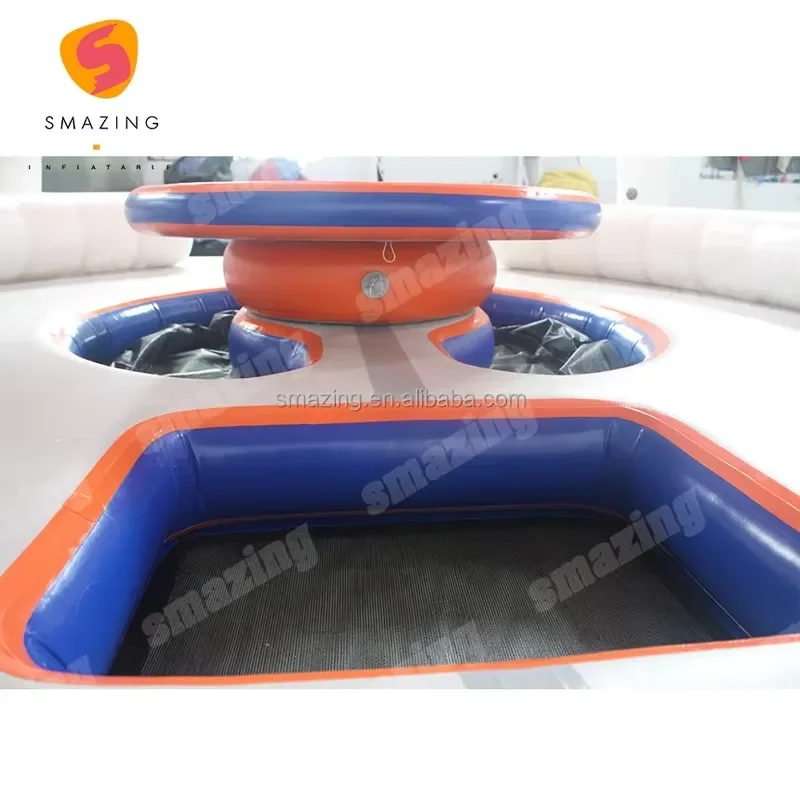 High Quality Summer Entertainment Inflatable Floating Island Tent Inflatable Water Leisure Platform Dock Inflatable Bouncer
