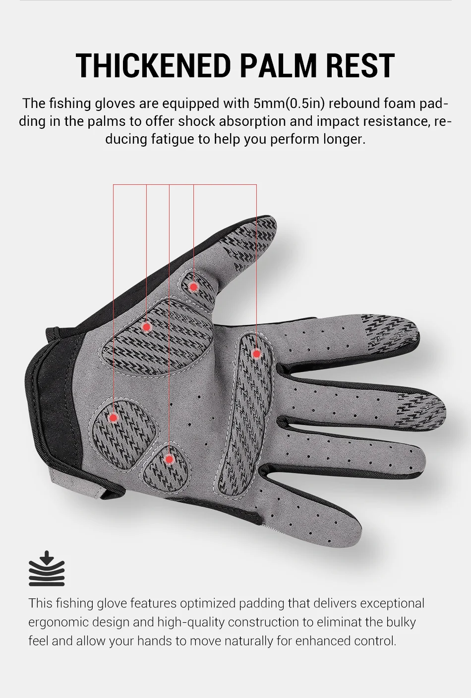 Noeby Angelhandschuhe UPF50+ Sonnenschutz UV-Schutz Schnell trocknend Anti-Rutsch Outdoor Kajakfahren Radfahren Angeln Schutz Sporthandschuhe – Detail 12