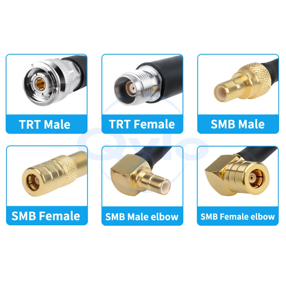 TRT to SMB Triple Coaxial RF Test Adapter Cable TRT/SMB TRC50-2 Cable Low Noise TRT to SMB Cable (1 pcs)