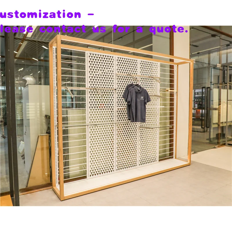 custom.China OEM Supplier Factory Price Direct Selling Metal Veneer Display Furniture Modern High End Clothing Display