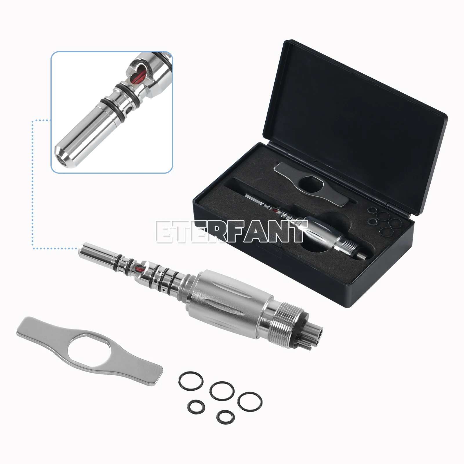 ETERFANT Dental LED light High Speed Handpiece for KaVo Turbine 4 Holes Coupler 360 Degree Swivel