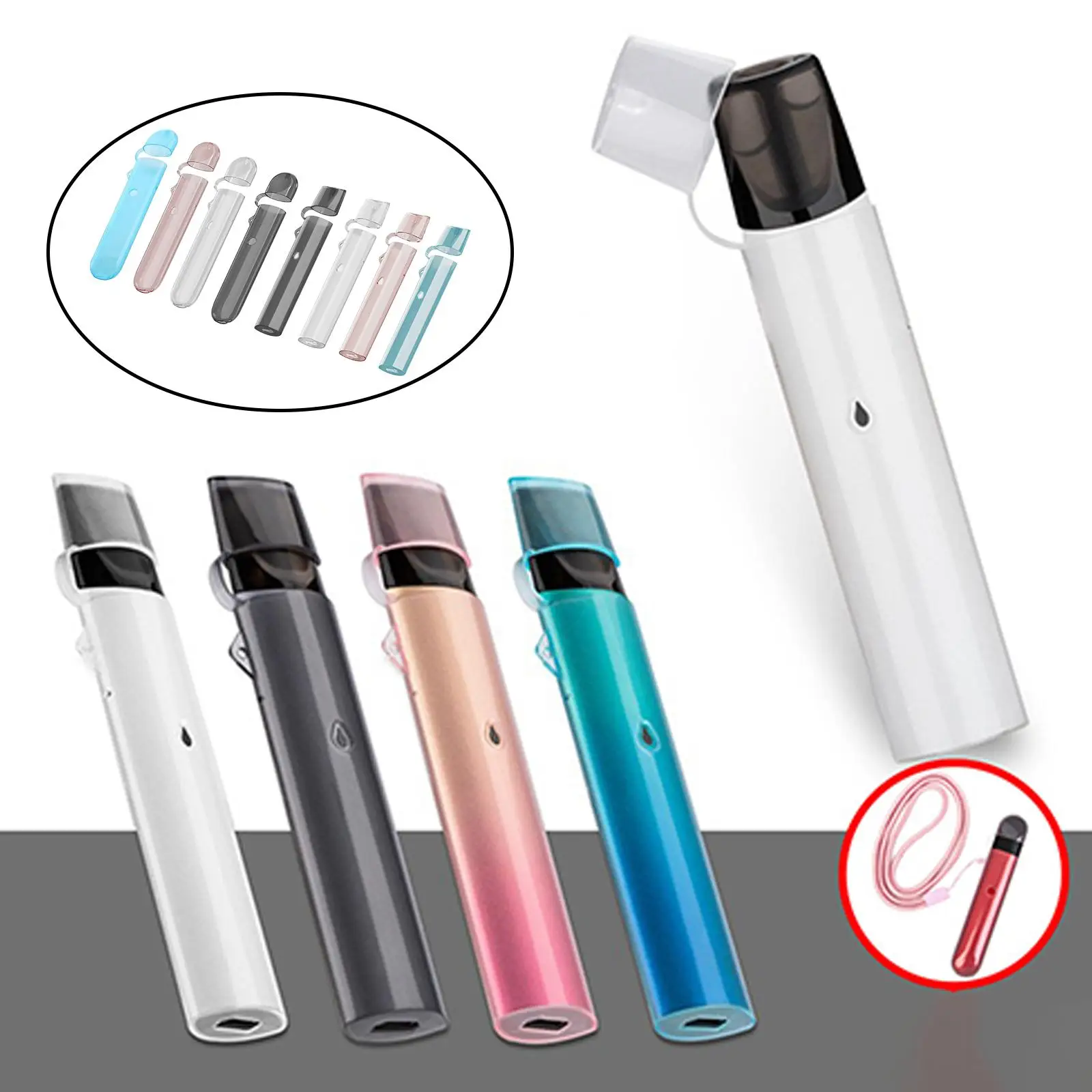 Ultra-thin Transparent Protective Case Protecting Cover Wrap Anti-Scratch Shockproof w/ Anti-lost Lanyard