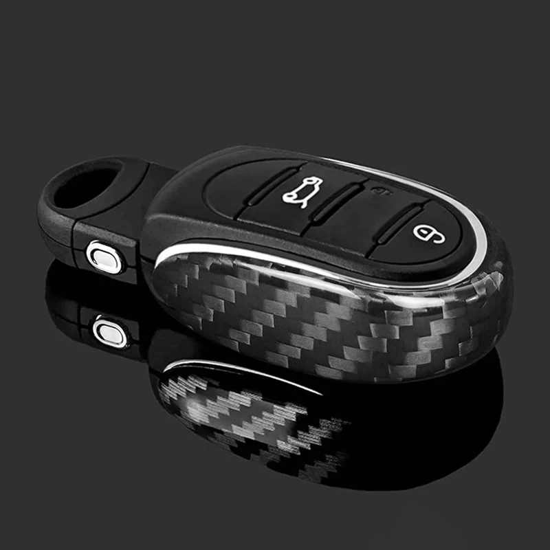 Car Replacement Key Case Carbon Fibre For MINI ONE Cooper S JCW F54 F55 F56 F57 F60 Car Key Modification Accessories