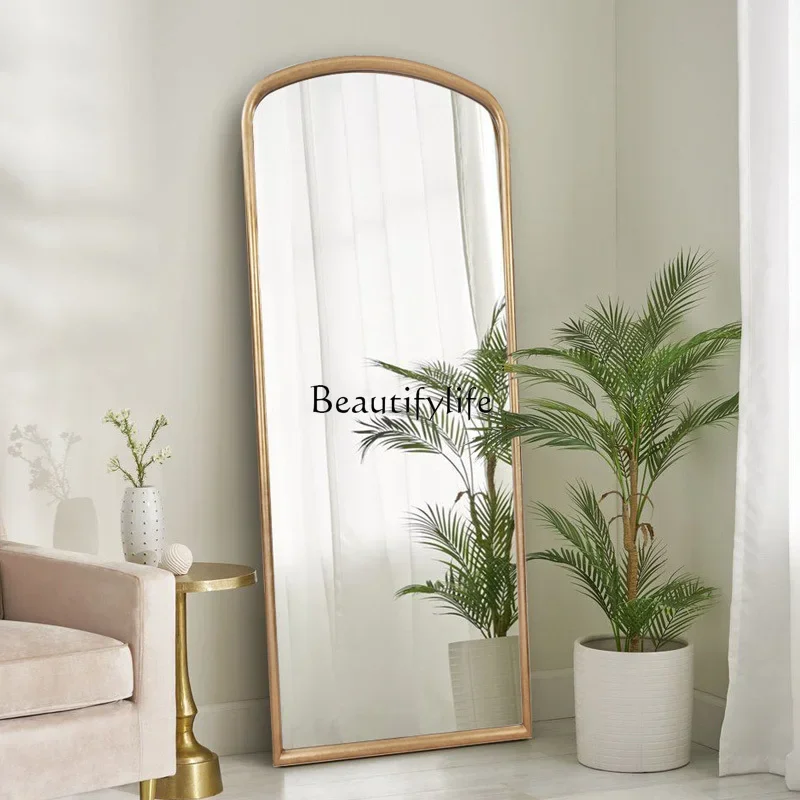 

yj32 French retro home Nordic full body mirror European large wide edge light luxury floor mirror