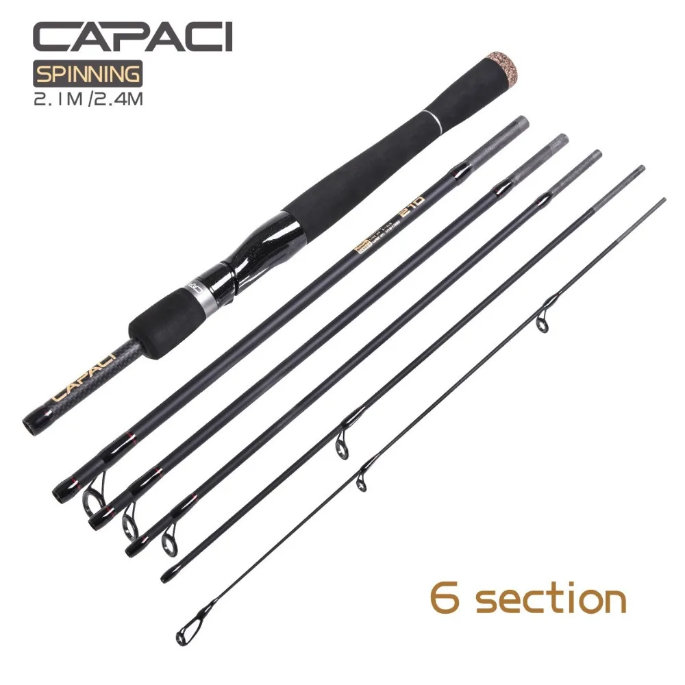 

High Quality Spinning Fishing Rod 6 Sections 7 Sections Casting Fishing Rod Carbon Portable Carbon Fiber Fishing Pole Winter