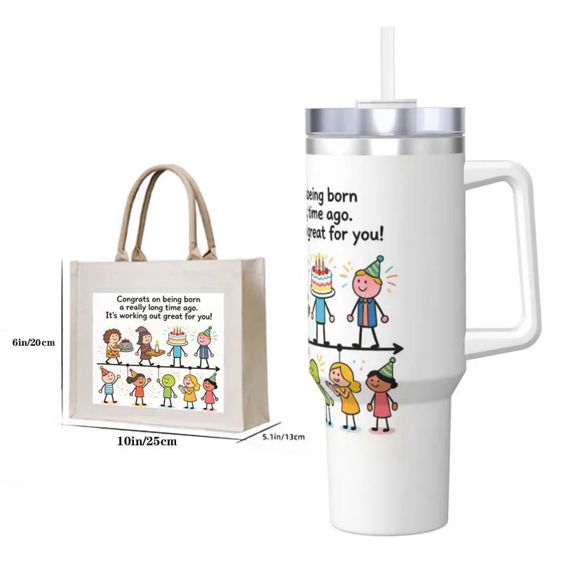 

Humorous UV Full-Print Inner Layer 304 Stainless Steel Outer Layer 201 Stainless Steel, Lid PS400zIce BullyWith Handle - Mother'