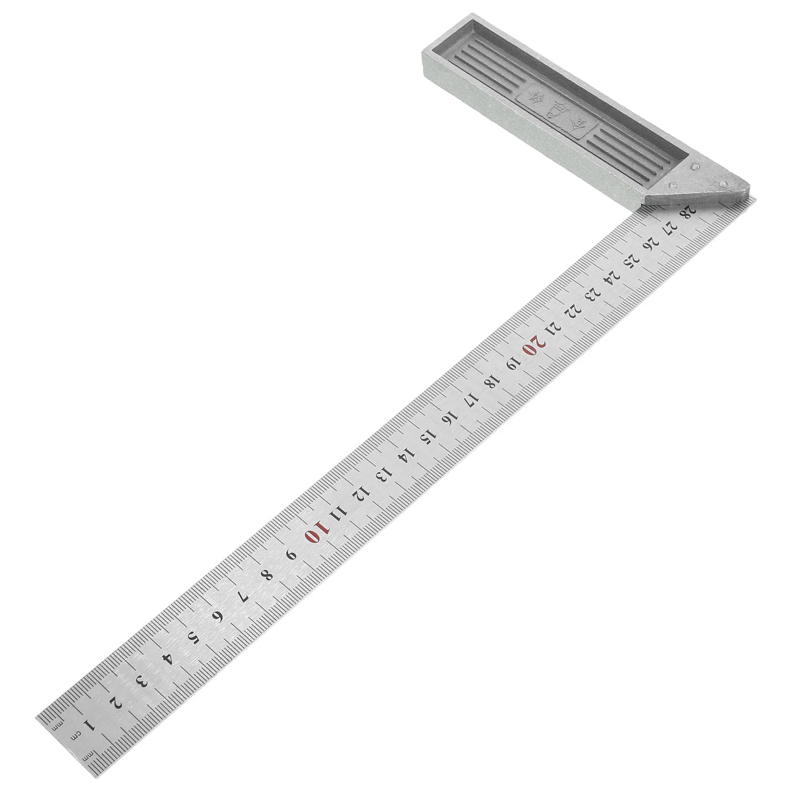 L-Square Steel Ruler 90 Degree Precision Angle Measuring Tool Compact Lightweight for Carpenters Woodworking L-