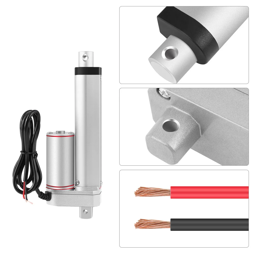 Curso de atuador linear elétrico de 150mm Atuador linear elétrico de linha reta 750N de alta serviço 24V