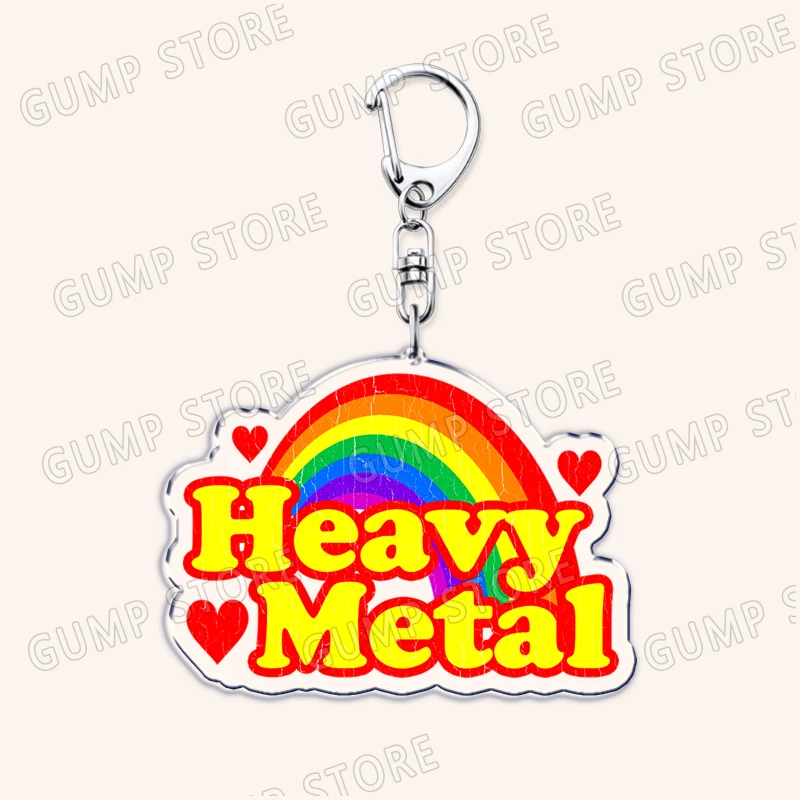 Popular Heavy Metal Band Funny Meme Keychains for Accessories Bag Cool Weld Music Key Chain Ring Fans Gifts Friends Keyrings