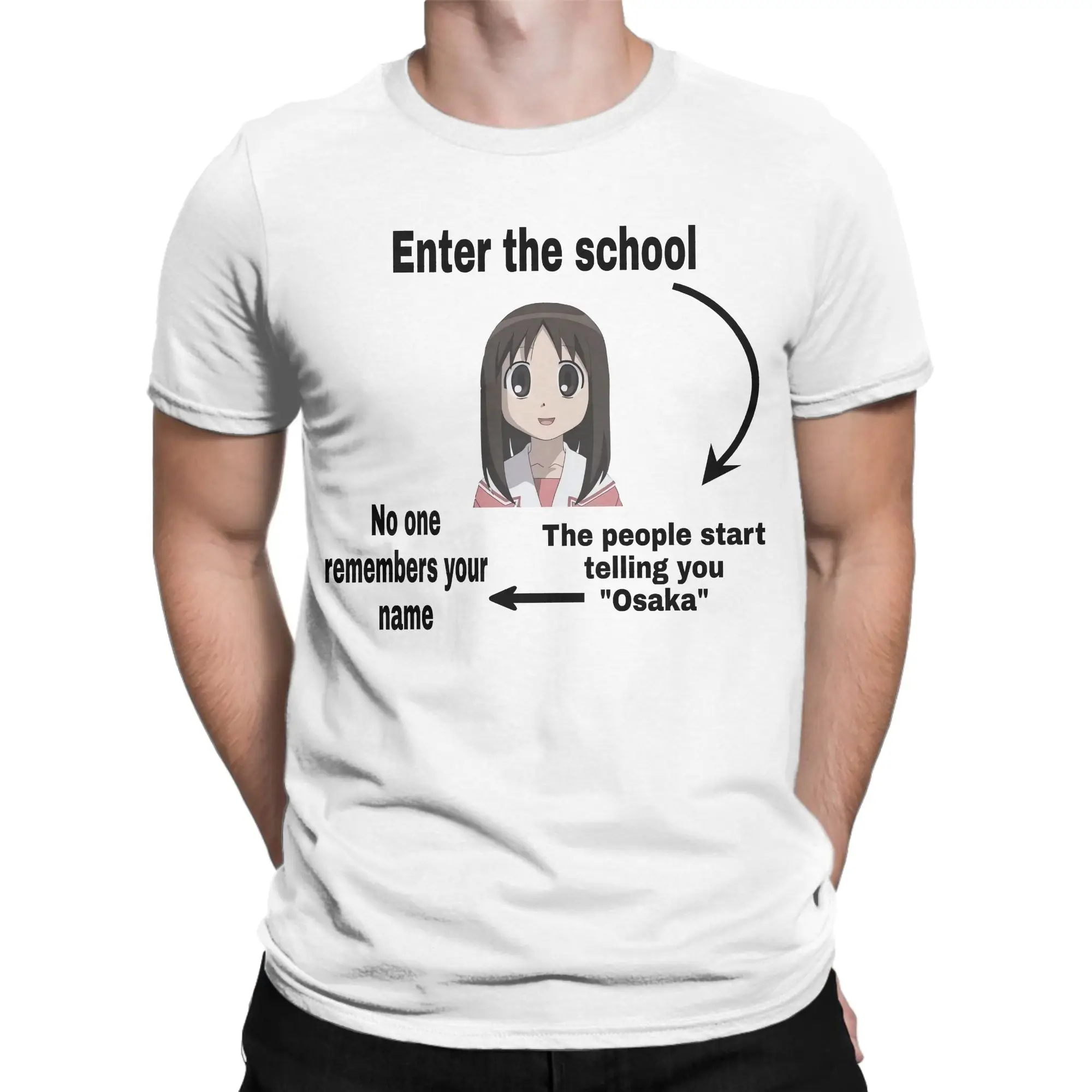 Osaka Autistic Azumanga Daioh Cotton T Shirt For Men's Beach  Aesthetic T-Shirts O-Neck Hippie Tees Plus Size Cheap Tops