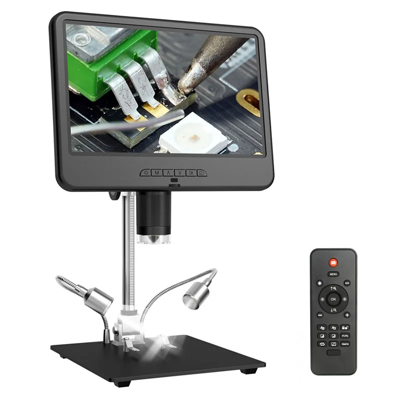 ABMO AD210 Digital Microscope 10.1 Inch Adjustable LCD For Electronics Microscope Tool PCB/SMD 1080P Soldering Microscopio