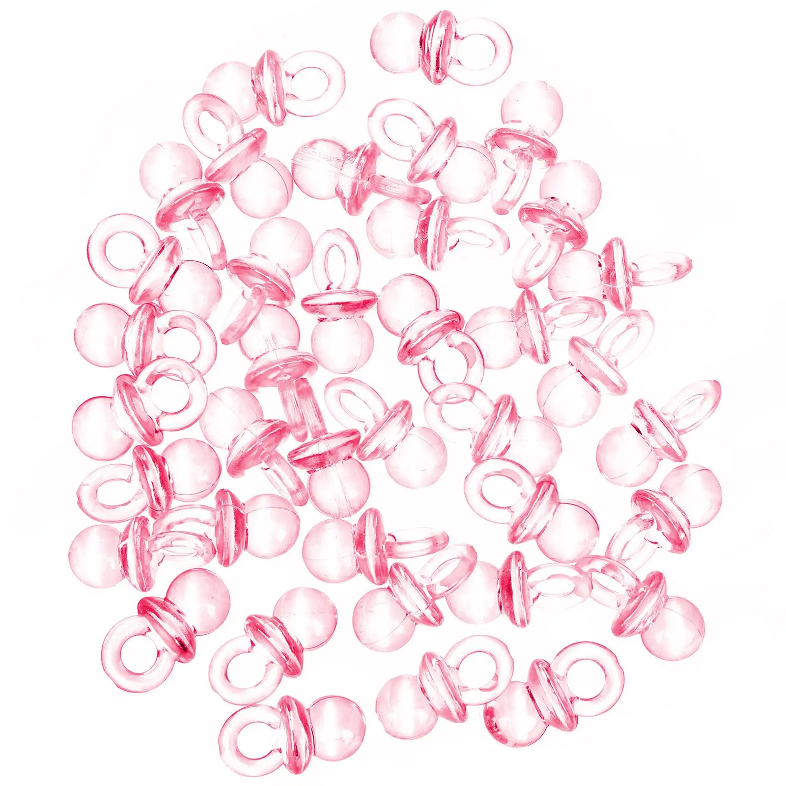 

100 Pcs Acrylic Pacifier naments Mini Baby Shower Decorations Lightweight Durable Party Supplies Gifts Fillers Toys