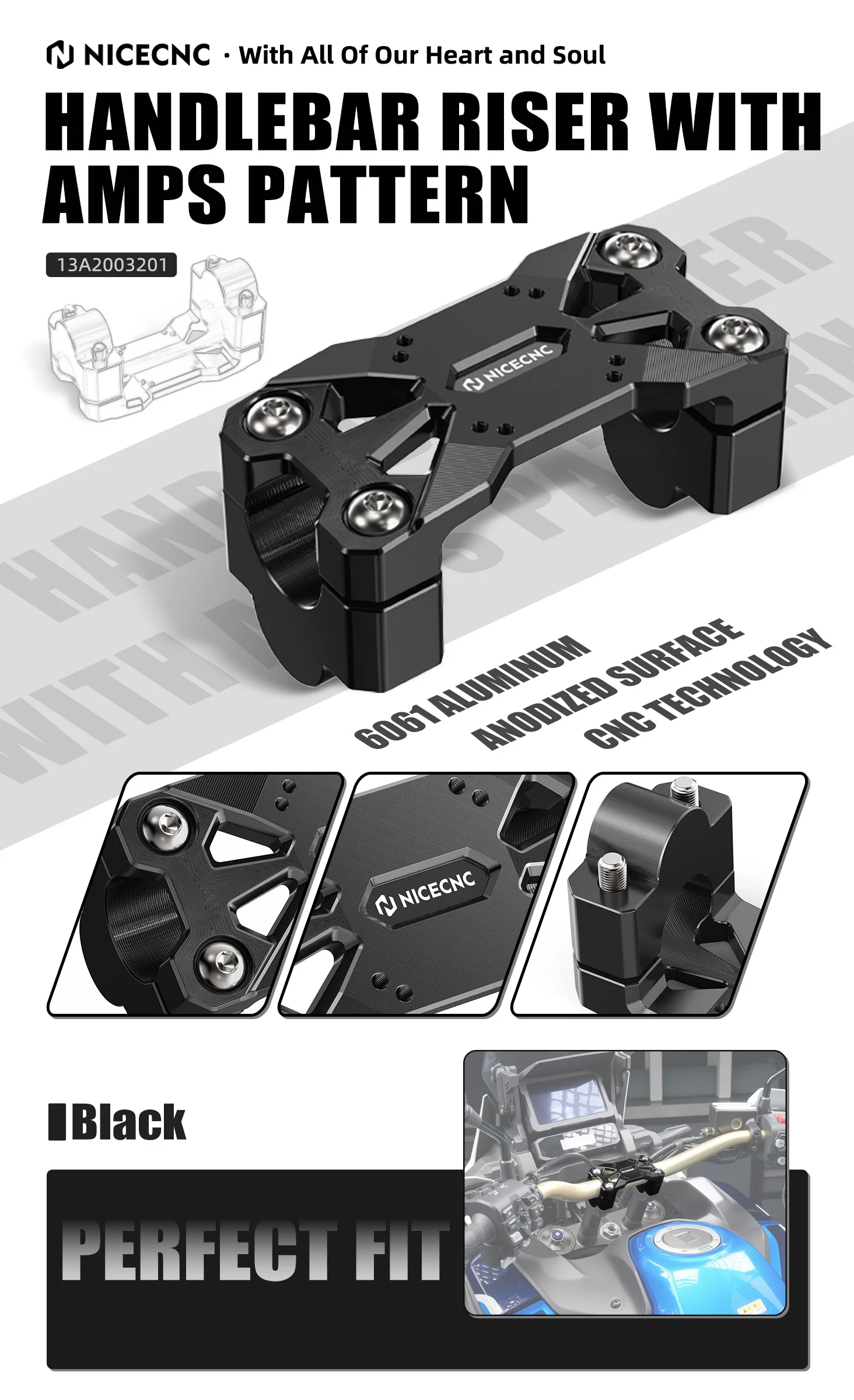 2020-2025 Für Honda CRF1100L Africa Twin Adventure Lenkererhöhung 25mm GPS-Halterung Telefonhalter 1-1/8 Zoll Lenker CRF1100L – Detail 1