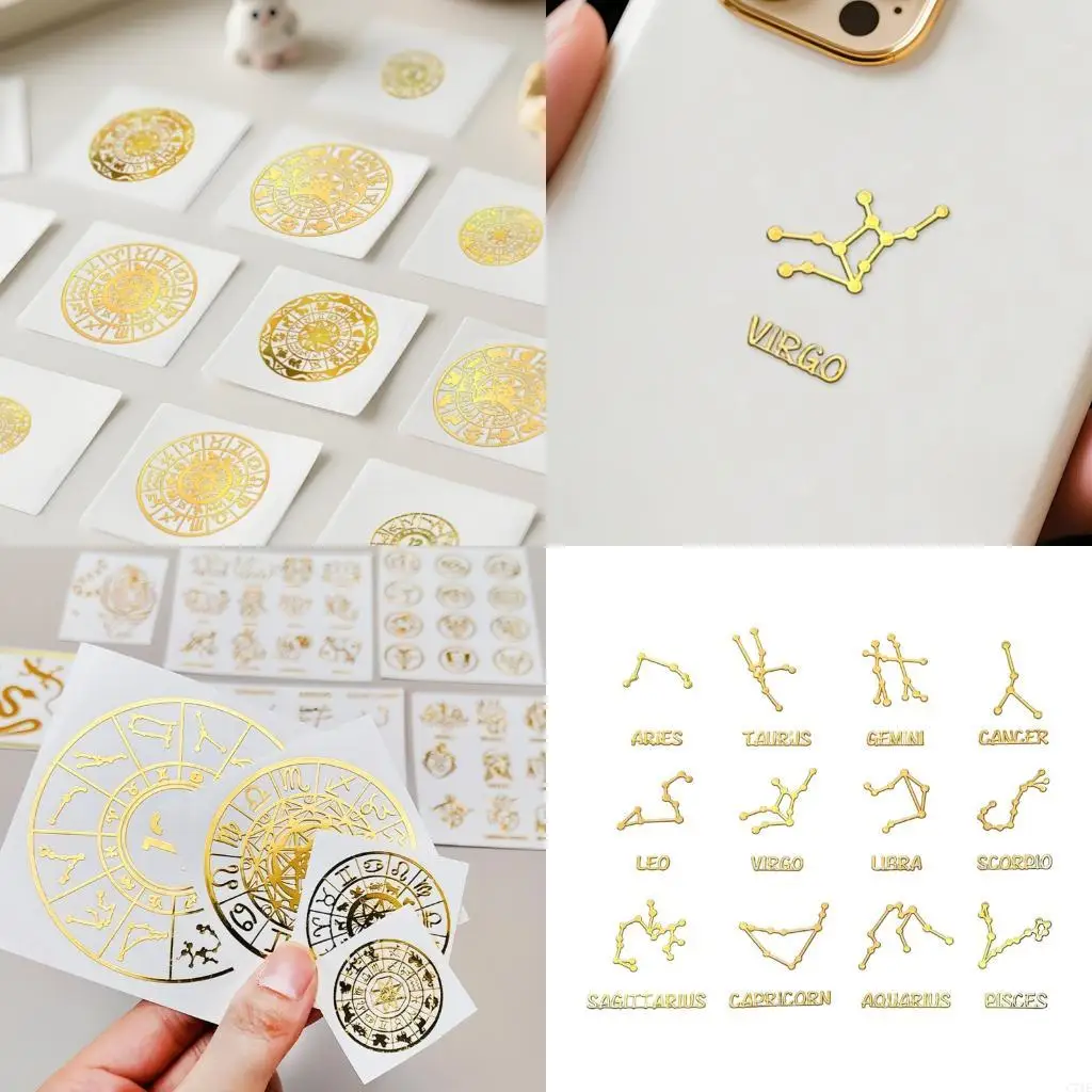  Individual Adhesive Resin Stickers For Phone Case Artisanal Craft Metal Copper