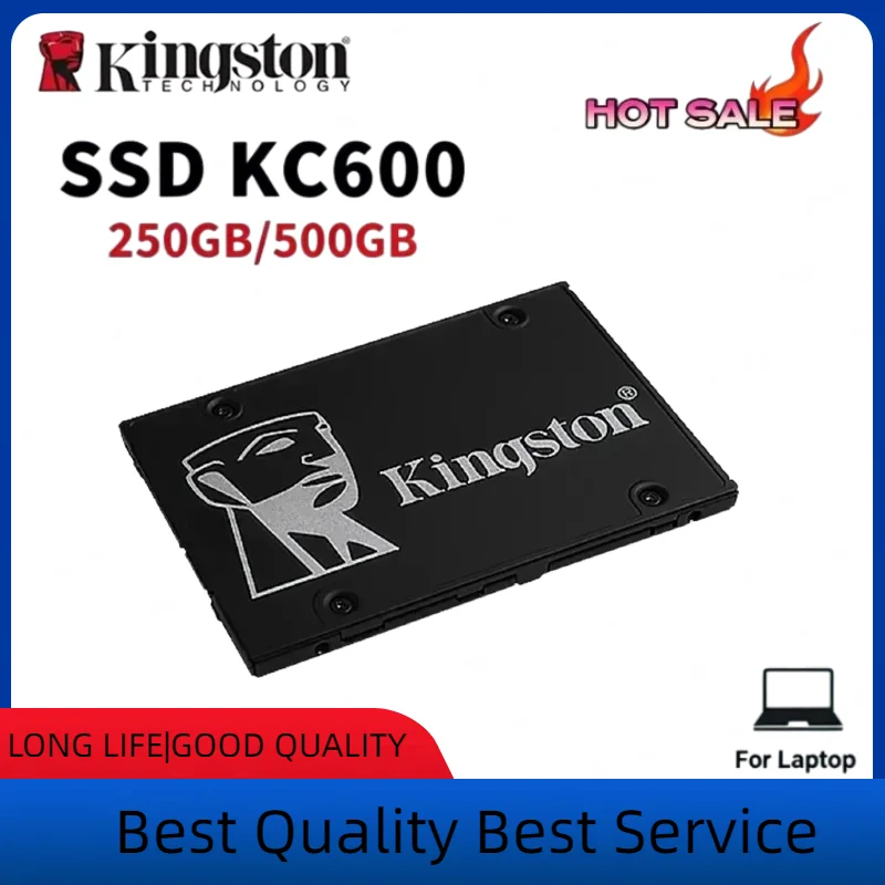 Kingston KC600 SSD 256GB 512GB 1TB 2TB SATA 3 2.5 Inch Internal Solid State Drive HDD Hard Disk HD SSD Desktop Laptop PC
