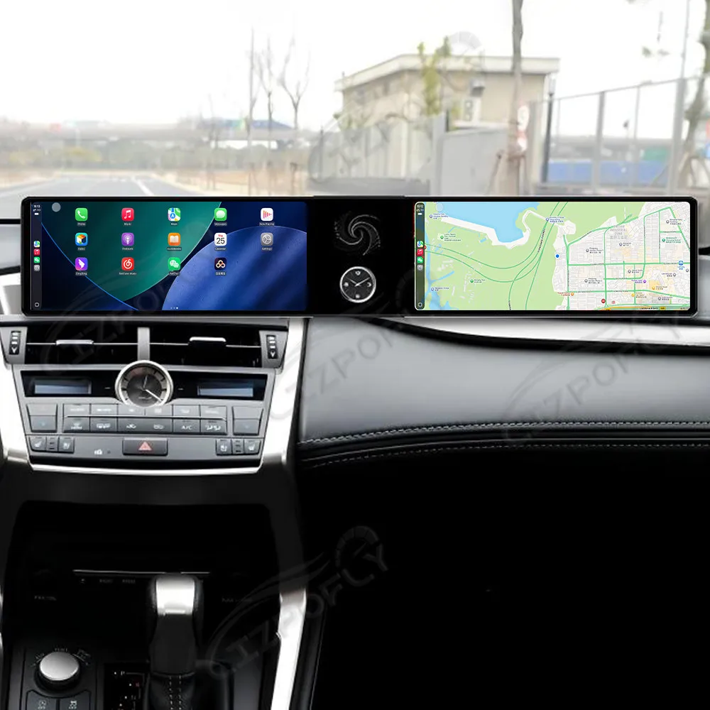 

12.3 Inch Dual Screen Car Radio Android For Lexus NX200t/NX300/NX300h 2015-2018 CarPlay Multimedia Video Player Car GPS Stereo