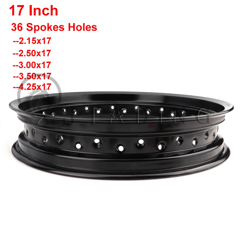 Motorcycle Modification Accessories17 Inch 36 Spokes Holes rim Aluminum Alloy Wheel Hub 2.15x17 2.50x17 3.00x17 3.50x17 4.25x17\