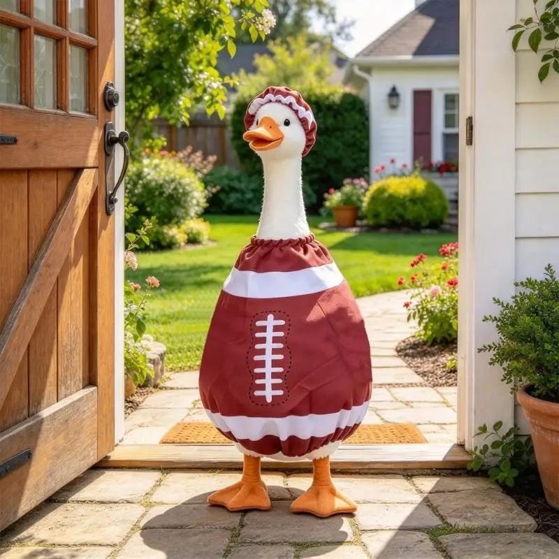 QX2E Playful Garden Geese Costume Porch Geese Outfit Decorative Breathable Geese Holiday Outfit Novelty Duck Cosplay Costume