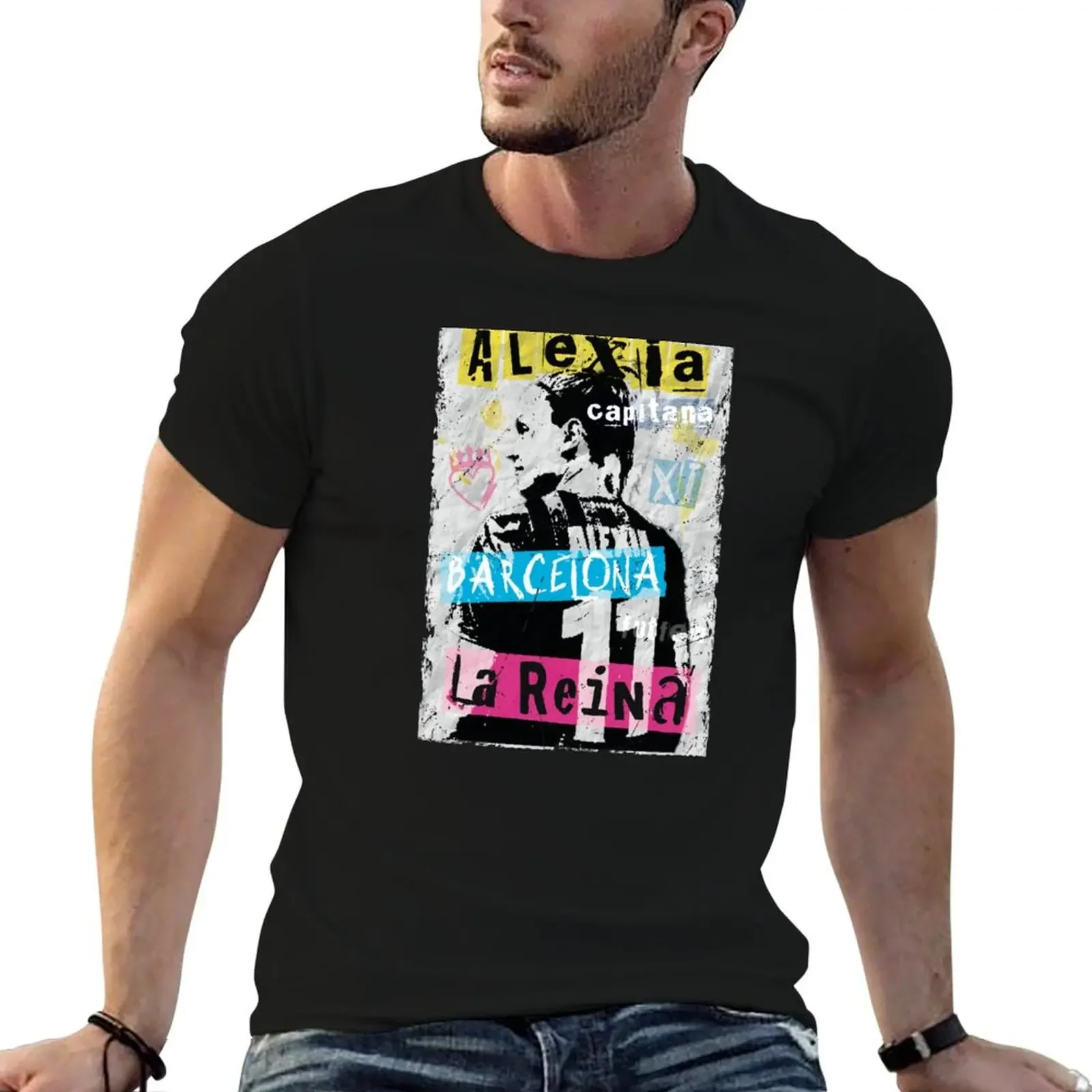 Alexia La Reina - punk style poster T-Shirt customs design your own for a boy heavy weight t shirts for men