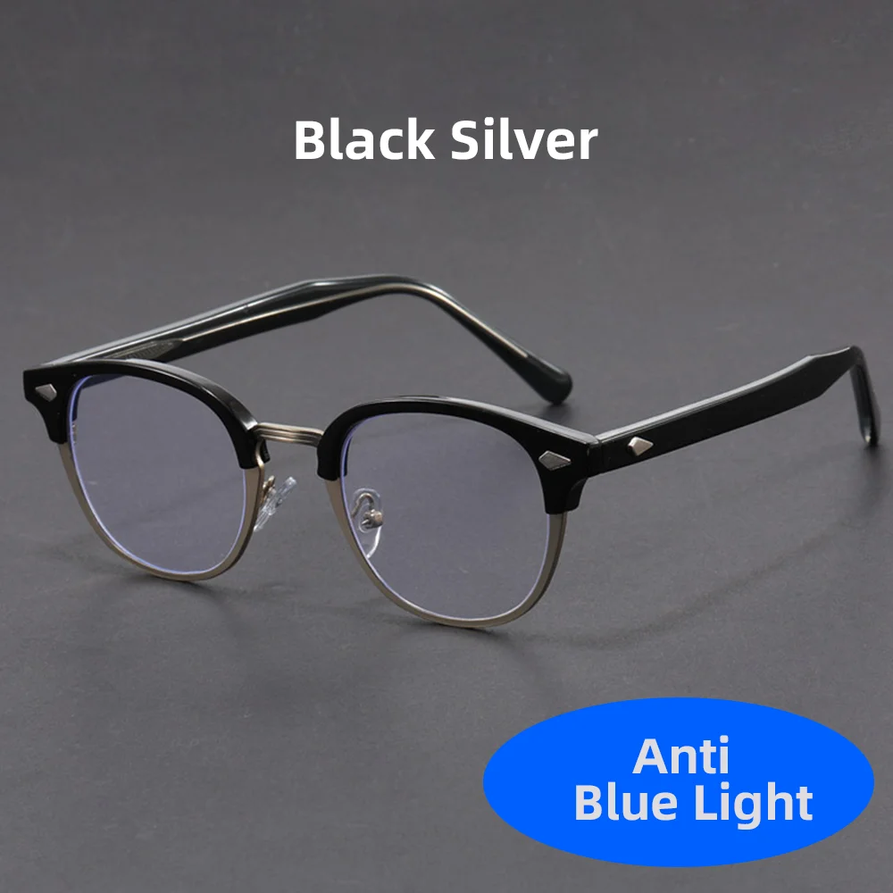 VIVIBEE Retro Halbrandlose Blaulicht-blockierende Brille Herren Computer Anti-Bildschirm-Filter Brillen Gaming Damen Quadratische Brillen – Detail 10