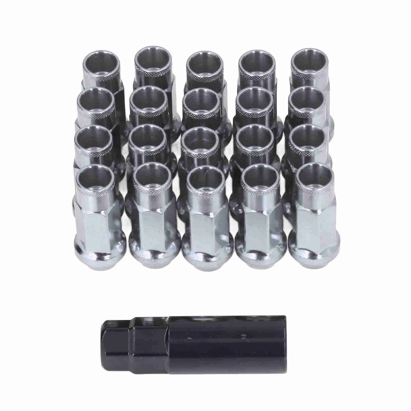 20pcs M12x1.25 Metal Wheel Lug Nuts Universal Car Accessories Replacement for Mitsubishi